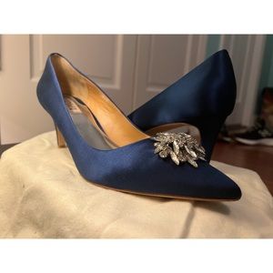 Badgley Mischka Navy Blue Heels style mp2967